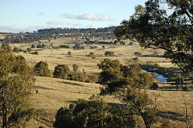 Farm by the river