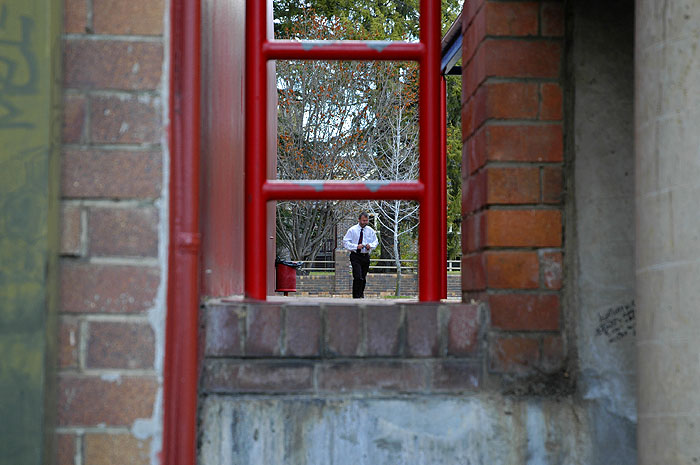 Red railings