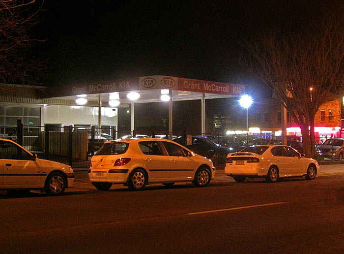 Cars parked at the side of the road