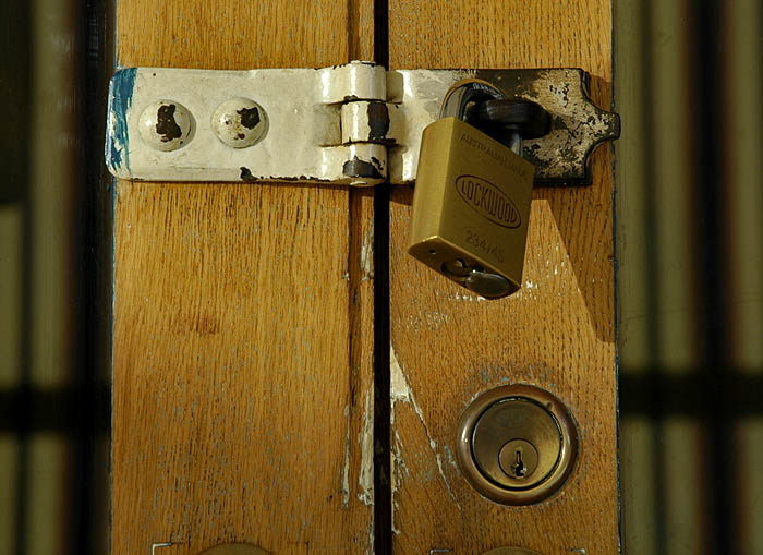 Locks on door