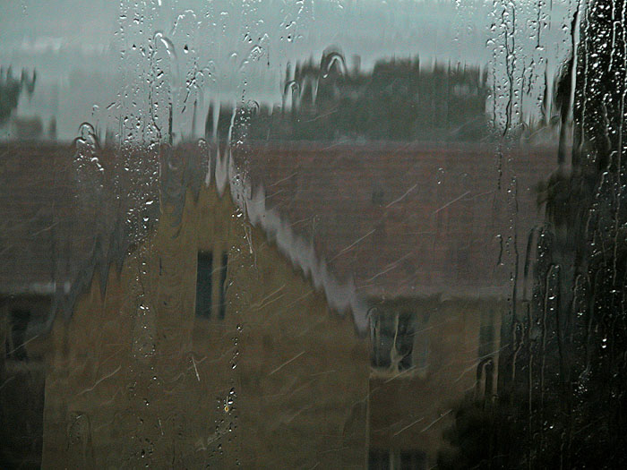 Rain at window