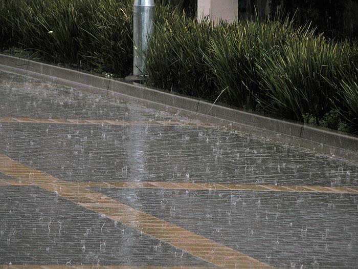 Rain on pavers