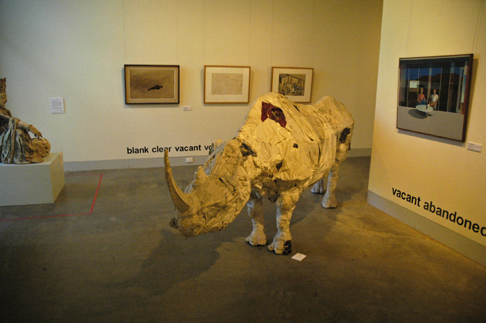 Rhino made from clothing