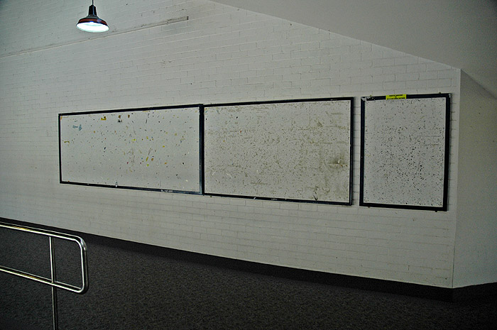 Empty noticeboards
