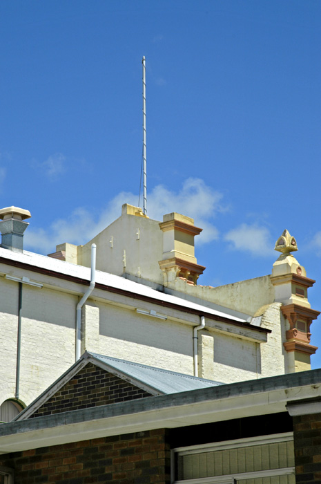 Facade and flagpole 1