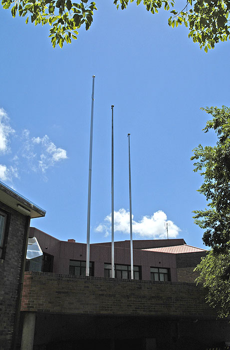 Facade and flagpole 2