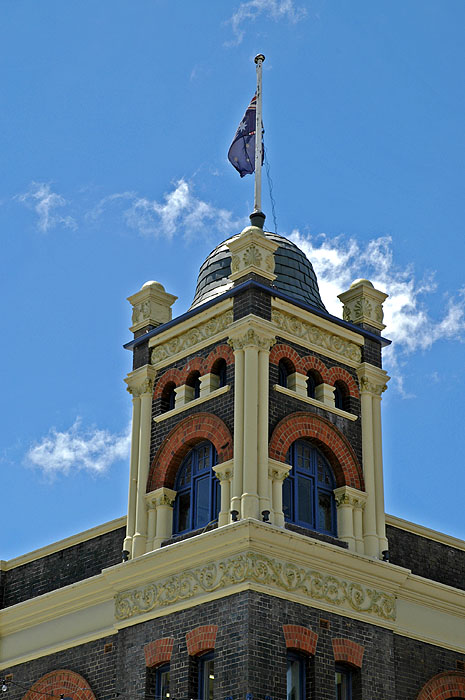 Facade and flagpole 6